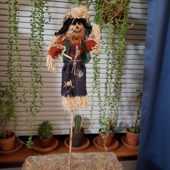 Fall Harvest 16” Colorful Scarecrow Pick - Picture 8 of 9